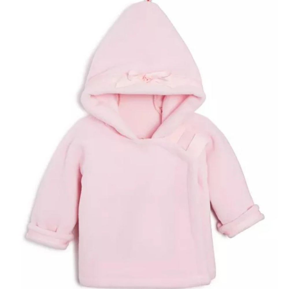 Widgeon HOODED FLEECE JACKET IN LIGHT PINK: EUC